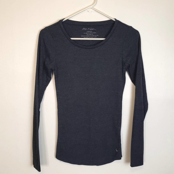 Old Khaki women's Gray/blue Long Sleeve knit Top size 8 - Picture 1 of 5